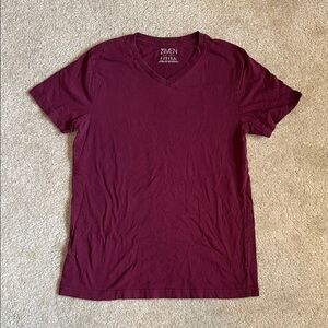 Maroon Forever 21 V-Neck Tee